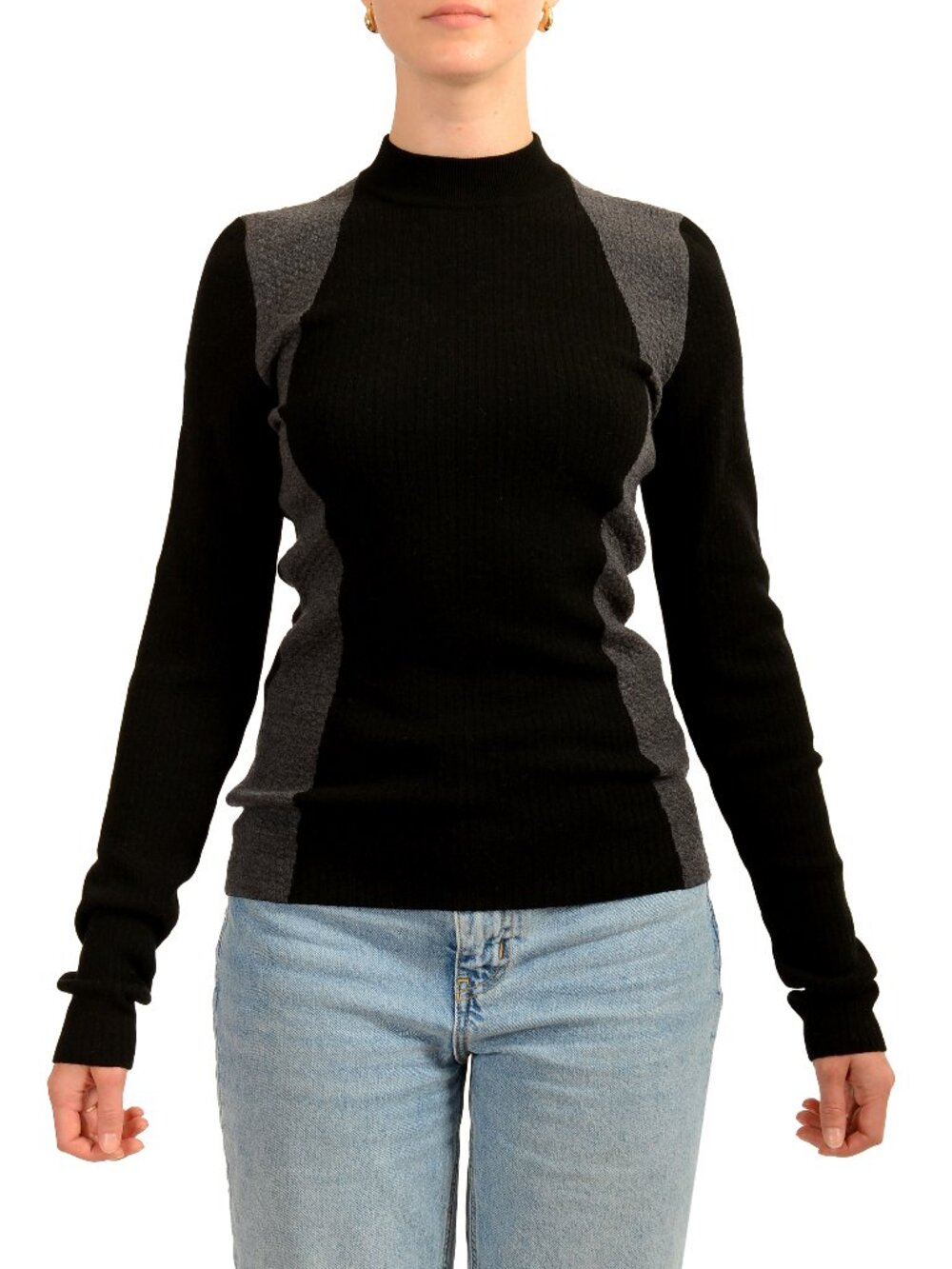 Scuderia Ferrari Women's Black Turtleneck Wool Pullover Sweater US M IT 42
